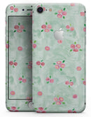 Shabby Chic Watercolor Holly Pattern V2 - Skin-kit for the iPhone 8 or 8 Plus