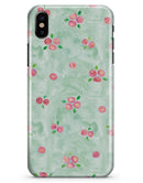 Shabby Chic Watercolor Holly Pattern V2 - iPhone X Clipit Case