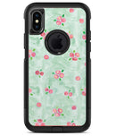 Shabby Chic Watercolor Holly Pattern V2 - iPhone X OtterBox Case & Skin Kits