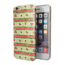 Shabby Chic Watercolor Holly Patttern iPhone 6/6s or 6/6s Plus 2-Piece Hybrid INK-Fuzed Case