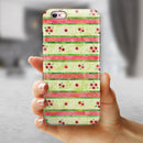 Shabby Chic Watercolor Holly Patttern iPhone 6/6s or 6/6s Plus 2-Piece Hybrid INK-Fuzed Case