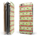 Shabby Chic Watercolor Holly Patttern iPhone 6/6s or 6/6s Plus 2-Piece Hybrid INK-Fuzed Case