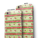 Shabby Chic Watercolor Holly Patttern iPhone 6/6s or 6/6s Plus 2-Piece Hybrid INK-Fuzed Case