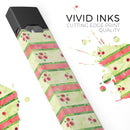 Shabby Chic Watercolor Holly Patttern - Premium Decal Protective Skin-Wrap Sticker compatible with the Juul Labs vaping device