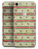 Shabby Chic Watercolor Holly Patttern - Skin-kit for the iPhone 8 or 8 Plus