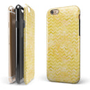 Shabby Chic Yellow Watercolor Pattern iPhone 6/6s or 6/6s Plus 2-Piece Hybrid INK-Fuzed Case