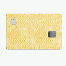 Shabby Chic Yellow Watercolor Pattern - Premium Protective Decal Skin-Kit for the Apple Credit Card
