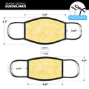 Shabby Chic Yellow Watercolor Pattern - Made in USA Mouth Cover Unisex Anti-Dust Cotton Blend Reusable & Washable Face Mask with Adjustable Sizing for Adult or Child