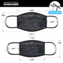 Shades of Black Vintage Wood - Made in USA Mouth Cover Unisex Anti-Dust Cotton Blend Reusable & Washable Face Mask with Adjustable Sizing for Adult or Child