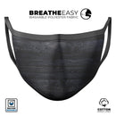Shades of Black Vintage Wood - Made in USA Mouth Cover Unisex Anti-Dust Cotton Blend Reusable & Washable Face Mask with Adjustable Sizing for Adult or Child