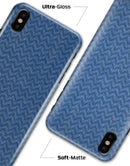 Shades of Blue Horizonantal Chevron Pattern - iPhone X Clipit Case