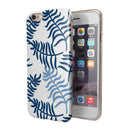 Shades of Blue Whispy Feathers iPhone 6/6s or 6/6s Plus 2-Piece Hybrid INK-Fuzed Case