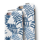Shades of Blue Whispy Feathers iPhone 6/6s or 6/6s Plus 2-Piece Hybrid INK-Fuzed Case