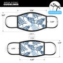 Shades of Blue Whispy Feathers - Made in USA Mouth Cover Unisex Anti-Dust Cotton Blend Reusable & Washable Face Mask with Adjustable Sizing for Adult or Child