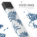 Shades of Blue Whispy Feathers - Premium Decal Protective Skin-Wrap Sticker compatible with the Juul Labs vaping device
