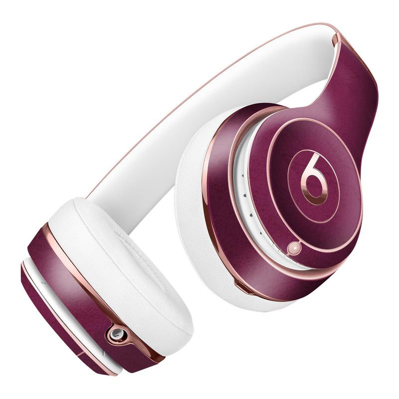 Shades of Burgundy Over Vintage Script 2 Full-Body Skin Kit for the Beats by Dre Solo 3 Wireless Headphones