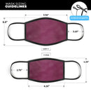 Shades of Burgundy Over Vintage Script - Made in USA Mouth Cover Unisex Anti-Dust Cotton Blend Reusable & Washable Face Mask with Adjustable Sizing for Adult or Child
