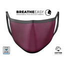Shades of Burgundy Over Vintage Script - Made in USA Mouth Cover Unisex Anti-Dust Cotton Blend Reusable & Washable Face Mask with Adjustable Sizing for Adult or Child