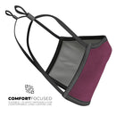 Shades of Burgundy Over Vintage Script - Made in USA Mouth Cover Unisex Anti-Dust Cotton Blend Reusable & Washable Face Mask with Adjustable Sizing for Adult or Child