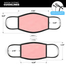 Shades of Coral Chevron Pattern - Made in USA Mouth Cover Unisex Anti-Dust Cotton Blend Reusable & Washable Face Mask with Adjustable Sizing for Adult or Child