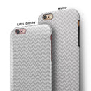 Shades of Gray Horizontal Chevron iPhone 6/6s or 6/6s Plus 2-Piece Hybrid INK-Fuzed Case