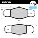 Shades of Gray Horizontal Chevron - Made in USA Mouth Cover Unisex Anti-Dust Cotton Blend Reusable & Washable Face Mask with Adjustable Sizing for Adult or Child