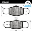 Shades of Gray Vintage Wood - Made in USA Mouth Cover Unisex Anti-Dust Cotton Blend Reusable & Washable Face Mask with Adjustable Sizing for Adult or Child