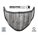 Shades of Gray Vintage Wood - Made in USA Mouth Cover Unisex Anti-Dust Cotton Blend Reusable & Washable Face Mask with Adjustable Sizing for Adult or Child