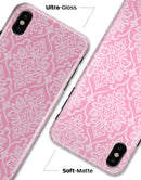 Shades of Pink Damask Pattern - iPhone X Clipit Case