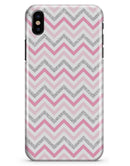 Shades of Pink Glitter Chevron - iPhone X Clipit Case