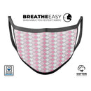 Shades of Pink Glitter Shells - Made in USA Mouth Cover Unisex Anti-Dust Cotton Blend Reusable & Washable Face Mask with Adjustable Sizing for Adult or Child