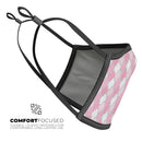 Shades of Pink Quatrefoil - Made in USA Mouth Cover Unisex Anti-Dust Cotton Blend Reusable & Washable Face Mask with Adjustable Sizing for Adult or Child