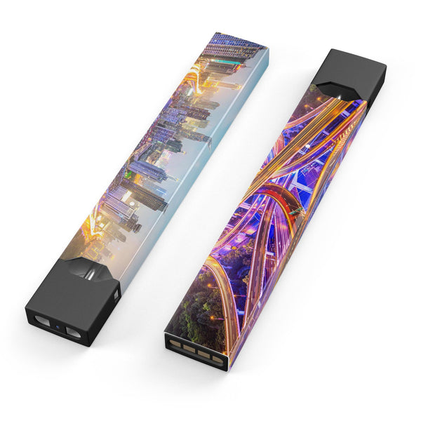 Shanghia City Life - Premium Decal Protective Skin-Wrap Sticker compatible with the Juul Labs vaping device
