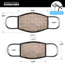 Sharp Brown and Tan Pattern - Made in USA Mouth Cover Unisex Anti-Dust Cotton Blend Reusable & Washable Face Mask with Adjustable Sizing for Adult or Child