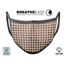 Sharp Brown and Tan Pattern - Made in USA Mouth Cover Unisex Anti-Dust Cotton Blend Reusable & Washable Face Mask with Adjustable Sizing for Adult or Child