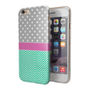 Sharp_Chevron_White_and_Mint_Green_with_Light_Gray_Polka_and_Pink_Stripe_-_iPhone_6s_-_Gold_-_Clear_Rubber_-_Hybrid_Case_-_Shopify_-_V3.jpg