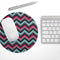 Sharp Pink & Teal Chevron Pattern// WaterProof Rubber Foam Backed Anti-Slip Mouse Pad for Home Work Office or Gaming Computer Desk