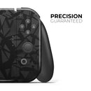 Shattered Black Polygon // Skin Decal Wrap Kit for Nintendo Switch Console & Dock, Joy-Cons, Pro Controller, Lite, 3DS XL, 2DS XL, DSi, or Wii - Vinyl Skin Wrap for Nintendo Switch 2, OLED, Lite, Pro Controller, Wii & Classic Handhelds