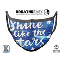 Shine Like the Stars - Made in USA Mouth Cover Unisex Anti-Dust Cotton Blend Reusable & Washable Face Mask with Adjustable Sizing for Adult or Child