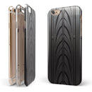 Shiny Black Tire Tread iPhone 6/6s or 6/6s Plus 2-Piece Hybrid INK-Fuzed Case