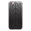 Shiny Black Tire Tread iPhone 6/6s or 6/6s Plus 2-Piece Hybrid INK-Fuzed Case