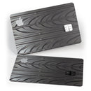 Shiny Black Tire Tread - Premium Protective Decal Skin-Kit for the Apple Credit Card