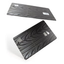 Shiny Black Tire Tread - Premium Protective Decal Skin-Kit for the Apple Credit Card