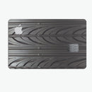 Shiny Black Tire Tread - Premium Protective Decal Skin-Kit for the Apple Credit Card