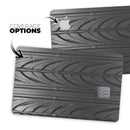 Shiny Black Tire Tread - Premium Protective Decal Skin-Kit for the Apple Credit Card