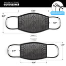 Shiny Black Tire Tread - Made in USA Mouth Cover Unisex Anti-Dust Cotton Blend Reusable & Washable Face Mask with Adjustable Sizing for Adult or Child
