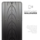 Shiny Black Tire Tread - Premium Vinyl Skin Decal for Samsung Galaxy S25 Ultra, S24, S23, S22 & All Galaxy S Models
