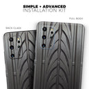 Shiny Black Tire Tread - Premium Vinyl Skin Decal for Samsung Galaxy S25 Ultra, S24, S23, S22 & All Galaxy S Models