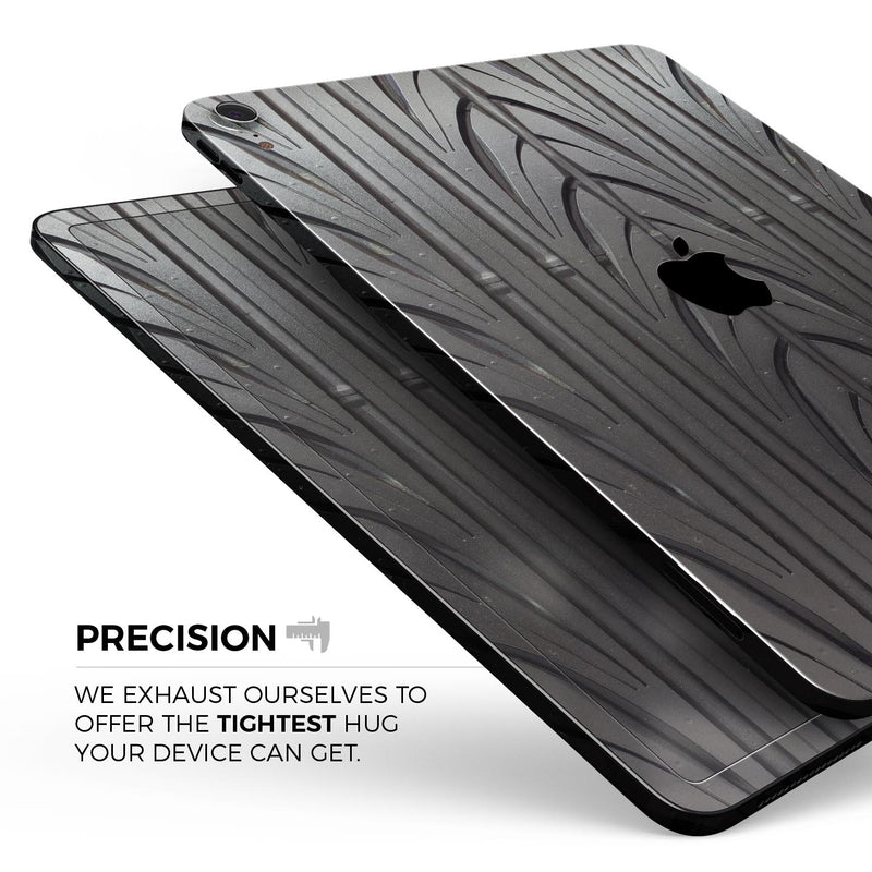 Shiny Black Tire Tread - Full Body Skin Decal for the Apple iPad Pro 12.9", 11", 10.5", 9.7", Air or Mini (All Models Available)