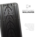 Shiny Black Tire Tread - Protective Skin Wrap & Decal – Compatible with iPhone SE to iPhone 17 Pro Max (All Models)